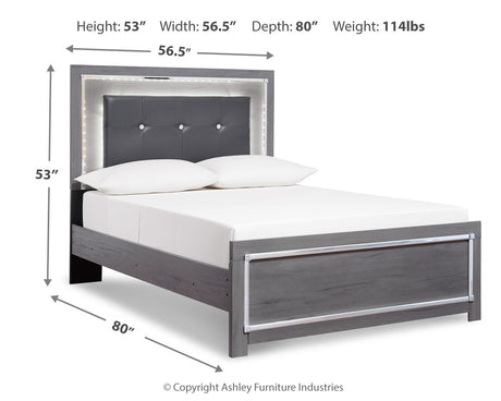 Lodanna Gray LED Upholstered Youth Panel Bedroom Set from Ashley Furniture - Luna Furniture