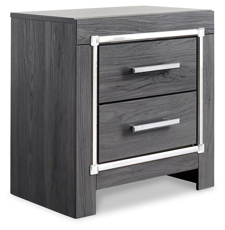 Lodanna Gray Queen Panel Bed and Nightstand from Ashley Furniture - Luna Furniture