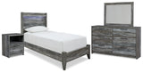 Baystorm Gray LED Youth Panel Bedroom Set from Ashley - Luna Furniture
