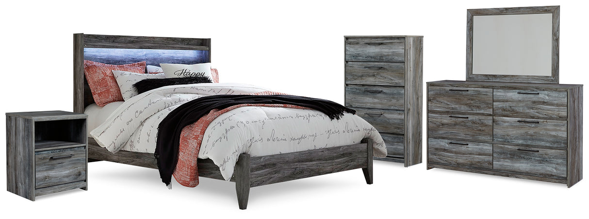 Baystorm Gray LED Panel Bedroom Set from Ashley Furniture - Luna Furniture