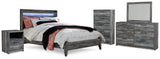 Baystorm Gray LED Panel Bedroom Set from Ashley Furniture - Luna Furniture