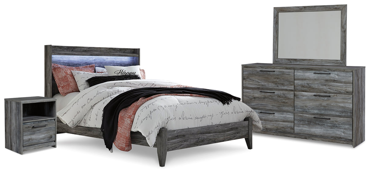 Baystorm Gray LED Panel Bedroom Set from Ashley Furniture - Luna Furniture