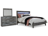 Baystorm Gray LED Panel Bedroom Set from Ashley Furniture - Luna Furniture