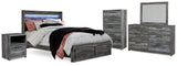 Baystorm Queen Panel Storage Bed, Dresser, Mirror, Chest and Nightstand from Ashley - Luna Furniture