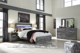 Baystorm Gray Queen Panel Storage Bed with Mirrored Dresser and Nightstand from Ashley - Luna Furniture
