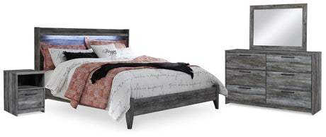 Baystorm Gray LED Panel Bedroom Set from Ashley - Luna Furniture