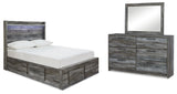 Baystorm Gray LED Storage Youth Platform Bedroom Set with 6 Drawers from Ashley Furniture - Luna Furniture