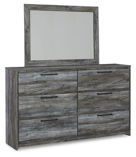 Baystorm Gray Queen Panel Bed with 2 Side Storage, Dresser, Mirror, and Nightstand from Ashley - Luna Furniture