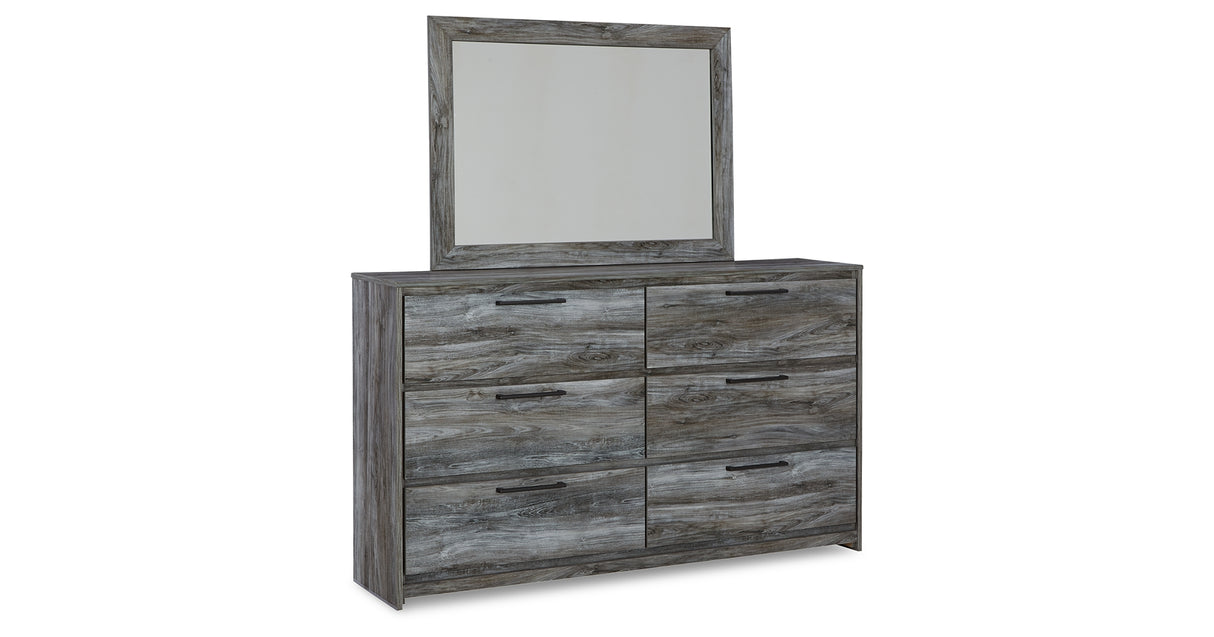 Baystorm Gray Twin Panel Headboard Bed, Dresser, Mirror and Nightstand from Ashley Furniture - Luna Furniture