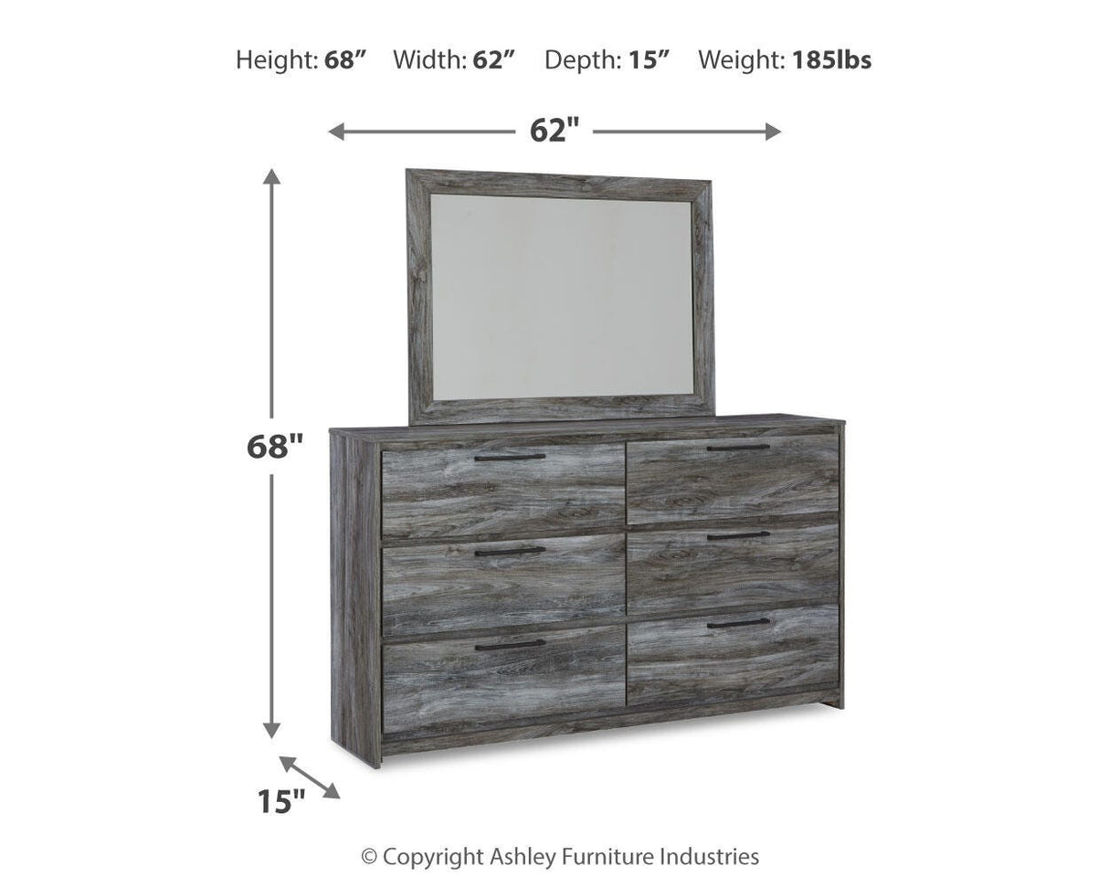 Baystorm Gray Twin Panel Bed, Dresser, Mirror and Nightstand from Ashley Furniture - Luna Furniture