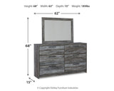Baystorm Gray Twin Panel Bed, Dresser, Mirror and Nightstand from Ashley Furniture - Luna Furniture