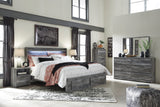 Baystorm Gray King Storage Bed, Dresser, Mirror, Chest and Nightstand