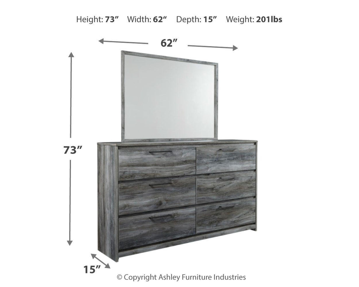 Baystorm Gray Twin Panel Bed Headboard, Dresser, Mirror and Nightstand from Ashley Furniture - Luna Furniture