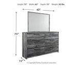 Baystorm Gray Twin Panel Bed Headboard, Dresser, Mirror and Nightstand from Ashley Furniture - Luna Furniture