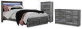 Baystorm Queen Panel Storage Bed, Dresser and Chest from Ashley - Luna Furniture