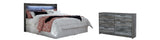 Baystorm King Panel Headboard Bed with Dresser in Gray from Ashley Furniture - Luna Furniture