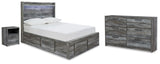 Baystorm Gray Full Panel Storage Bed, Dresser and Nightstand from Ashley - Luna Furniture