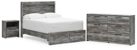 Baystorm Gray LED Storage Youth Platform Bedroom Set from Ashley Furniture - Luna Furniture