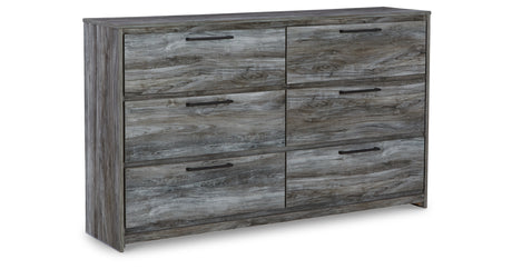 Baystorm Full Panel Headboard Bed with Dresser in Gray from Ashley Furniture - Luna Furniture