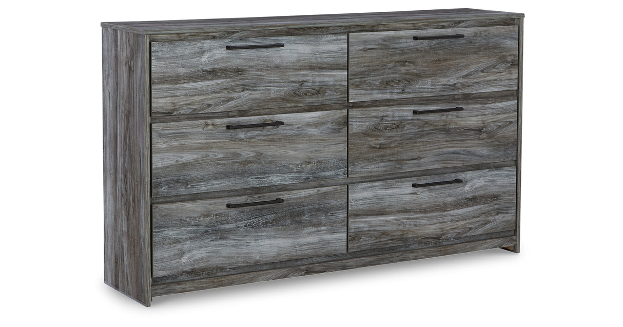 Baystorm Queen Panel Headboard Bed with Dresser in Gray from Ashley Furniture - Luna Furniture