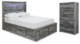 Baystorm Gray Full Storage Bed and Chest from Ashley - Luna Furniture