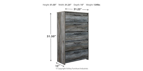 Baystorm Gray Full Panel Bed and Chest from Ashley - Luna Furniture