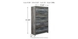 Baystorm Gray Twin Panel Headboard Bed, Dresser, Mirror and Nightstand from Ashley Furniture - Luna Furniture