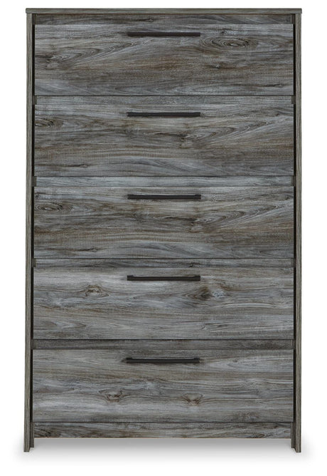 Baystorm Gray King Panel Bed, Dresser, Mirror, Chest and Nightstand from Ashley - Luna Furniture