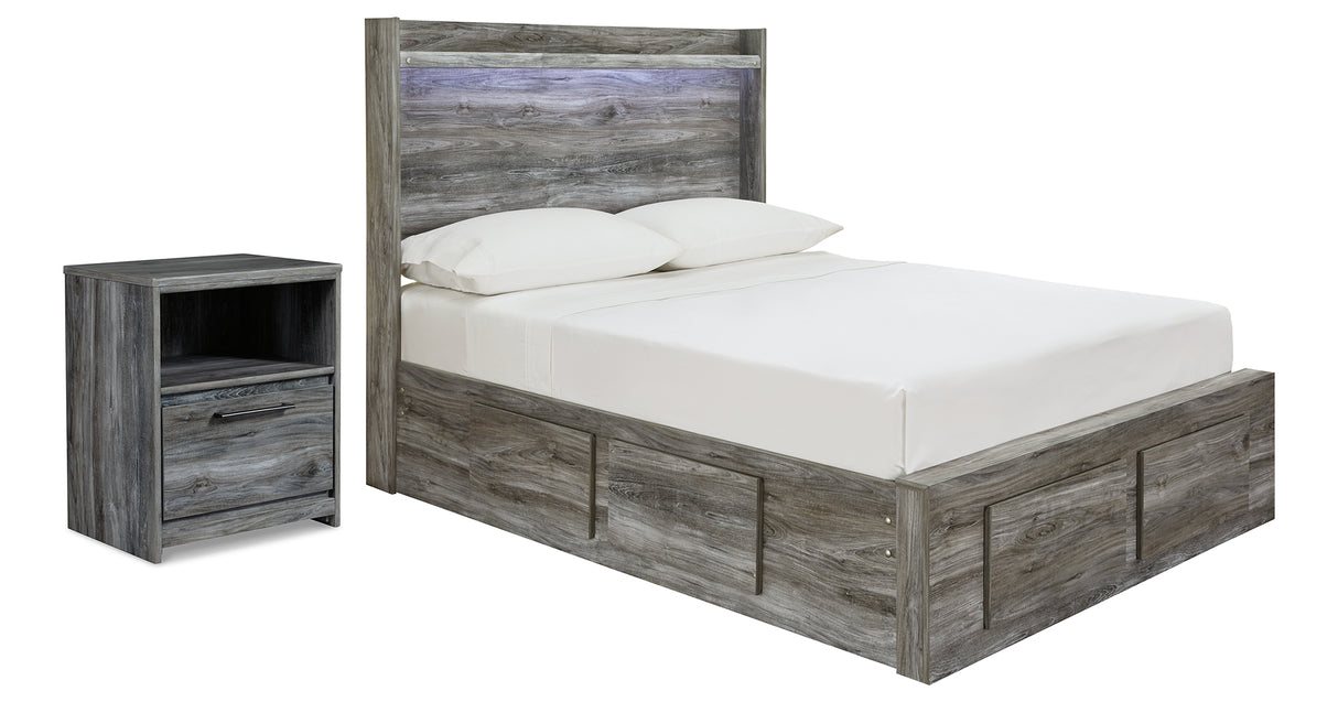 Baystorm Full Panel Storage Bed and Nightstand from Ashley - Luna Furniture