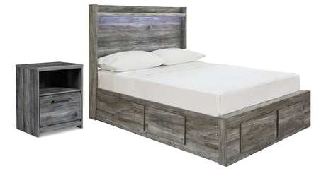 Baystorm Full Panel Storage Bed and Nightstand from Ashley - Luna Furniture