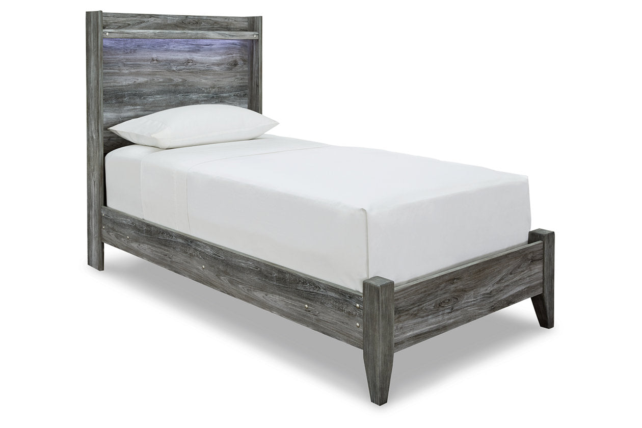 Baystorm Gray Twin LED Panel Bed from Ashley - Luna Furniture