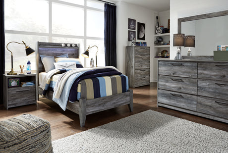 Baystorm Gray Twin Panel Bed, Dresser and Nightstand from Ashley - Luna Furniture