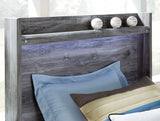 Baystorm Gray Full LED Storage Platform Bed from Ashley Furniture - Luna Furniture