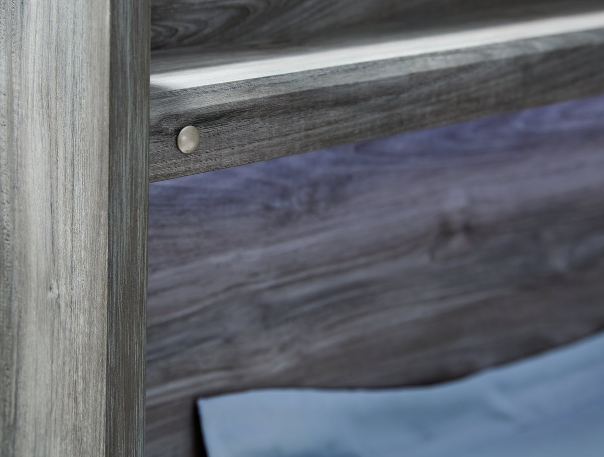 Baystorm Gray Full LED Storage Platform Bed from Ashley Furniture - Luna Furniture