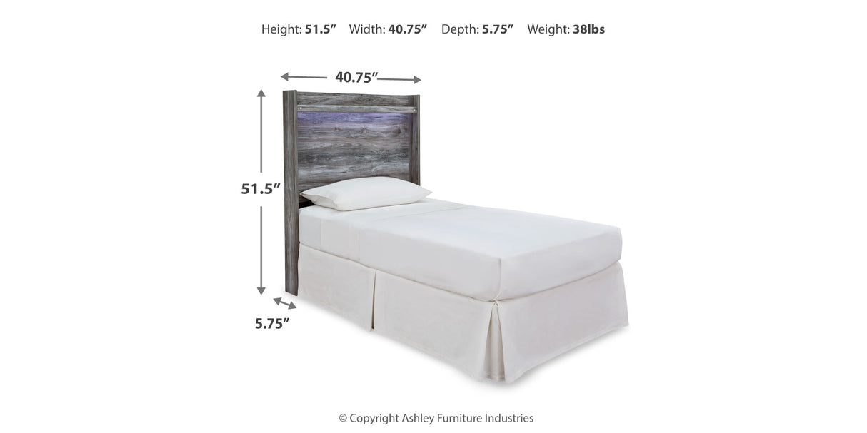 Baystorm Gray Twin Panel Headboard Bed, Dresser, Mirror and Nightstand from Ashley Furniture - Luna Furniture
