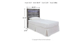 Baystorm Gray Twin Panel Headboard Bed, Dresser, Mirror and Nightstand from Ashley Furniture - Luna Furniture