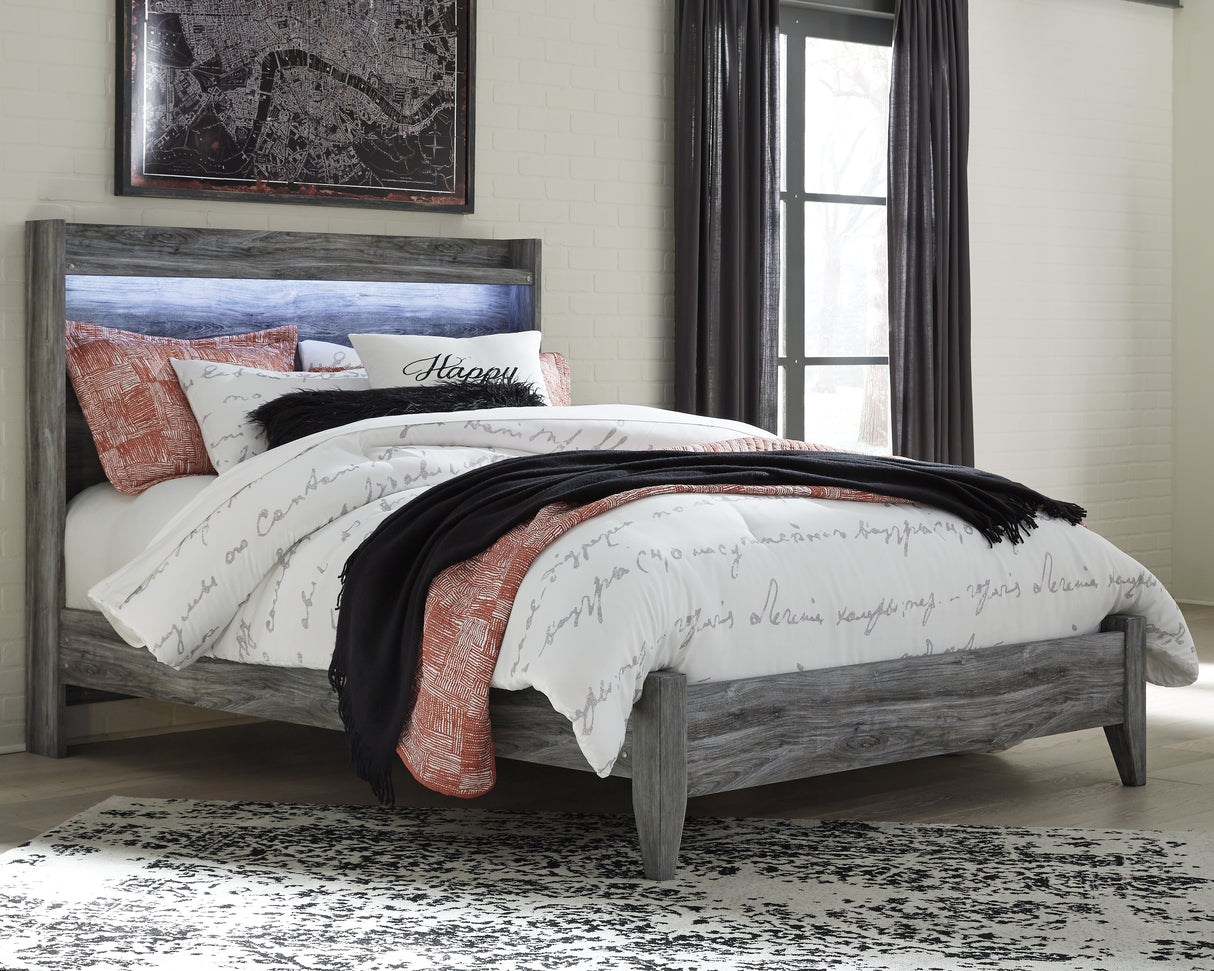Baystorm Gray LED Panel Bedroom Set from Ashley Furniture - Luna Furniture