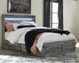 Baystorm Gray LED Storage Platform Bedroom Set with 6 Drawers from Ashley Furniture - Luna Furniture