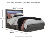 Baystorm Gray LED Storage Platform Bedroom Set with 6 Drawers from Ashley Furniture - Luna Furniture
