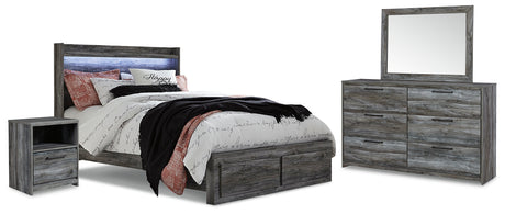 Baystorm Gray LED Storage Platform Bedroom Set from Ashley - Luna Furniture
