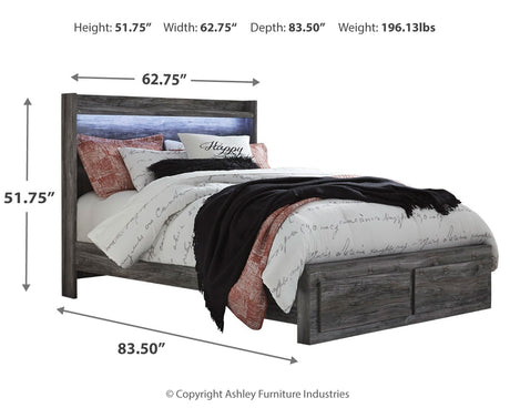 Baystorm Gray Queen Panel Storage Bed, Dresser and Nightstand from Ashley - Luna Furniture