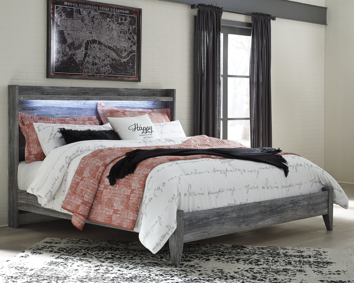 Baystorm Gray LED Panel Bedroom Set from Ashley Furniture - Luna Furniture