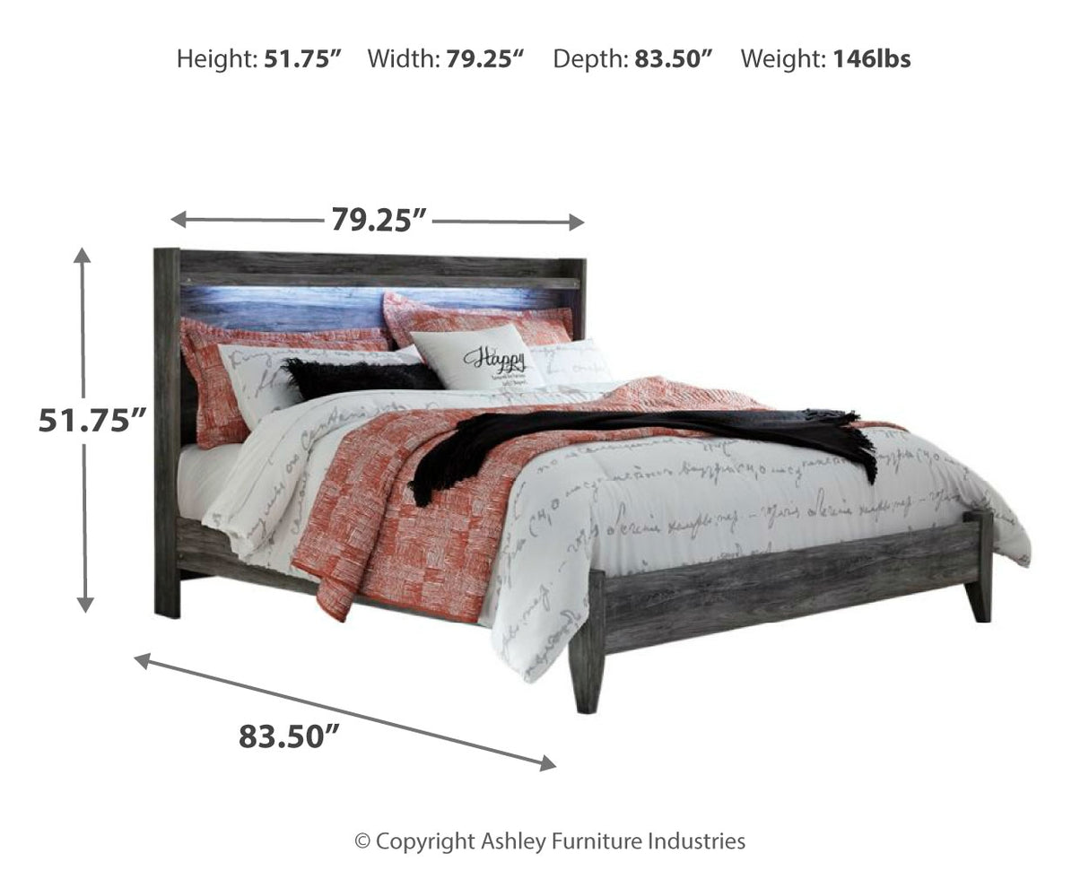 Baystorm Gray LED Panel Bedroom Set from Ashley Furniture - Luna Furniture
