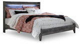 Baystorm Gray LED Panel Bedroom Set from Ashley Furniture - Luna Furniture