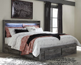 Baystorm Gray LED Storage Platform Bedroom Set with 4 Drawers from Ashley Furniture - Luna Furniture