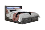 Baystorm Gray King LED Storage Platform Bed with 4 Drawers from Ashley - Luna Furniture
