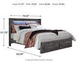 Baystorm Multi King Panel Storage Bed, Chest and 2 Nightstands from Ashley Furniture - Luna Furniture