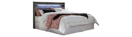 Baystorm King Panel Headboard Bed with Dresser in Gray from Ashley Furniture - Luna Furniture