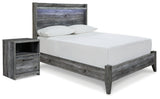 Baystorm Gray Full Panel Bed and Nightstand from Ashley - Luna Furniture