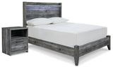 Baystorm Gray Full Panel Bed and Nightstand from Ashley - Luna Furniture